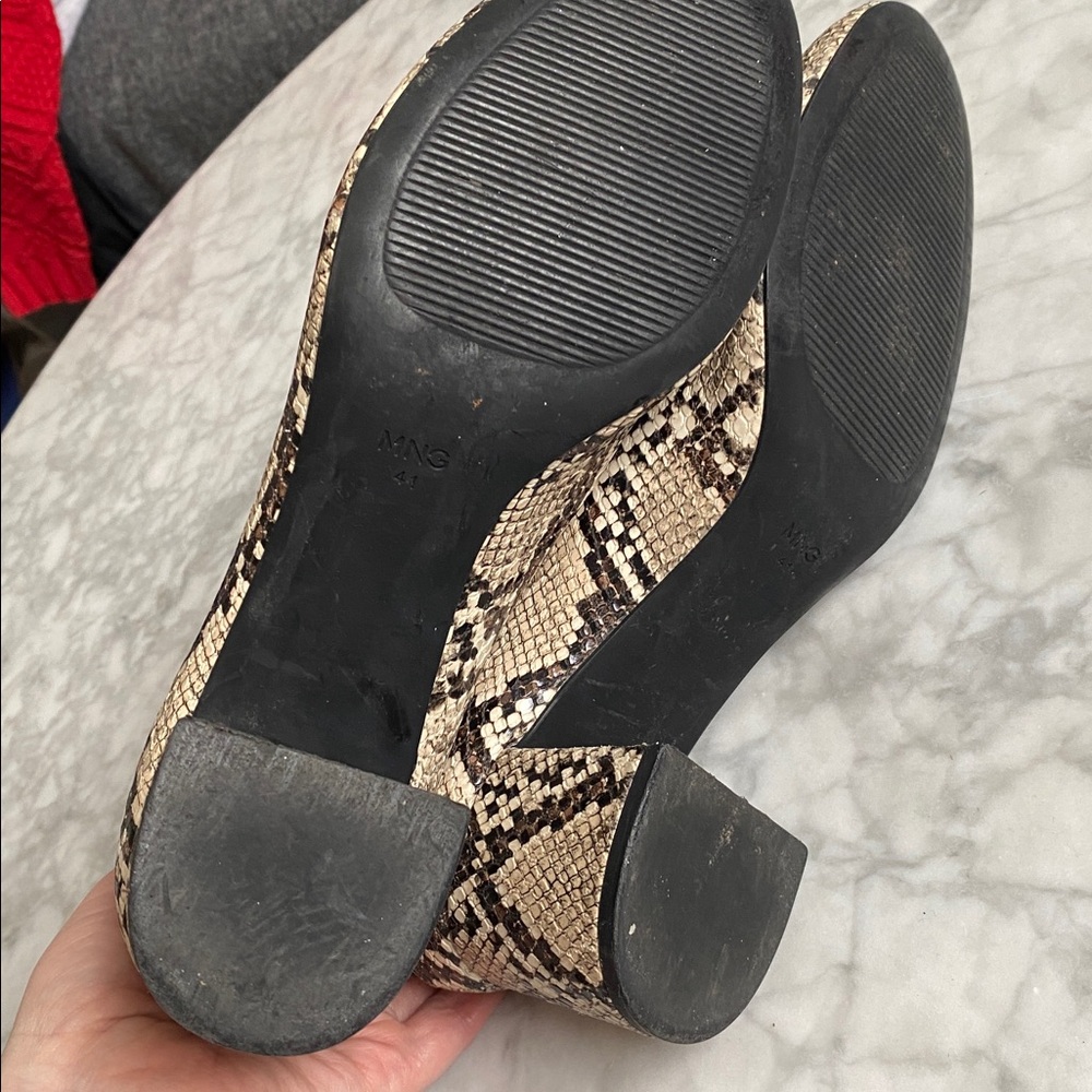 Mango Snakeskin Pattern Ankle Boots - image 11